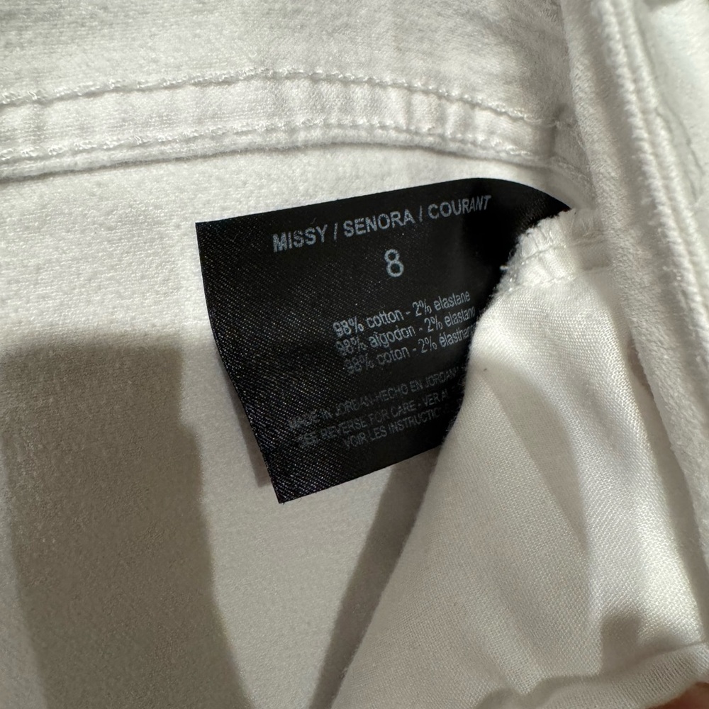 Nine West Womens 8 Cream White Skinny Ankle Jeans CBK Style - Picture 8 of 8